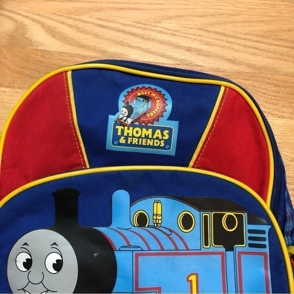 Thomas & Friends Tank Engine Train Small Backpack Blue Red Kids Preschool